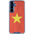 Vietnam Flag Distressed Galaxy S25 Clear Case