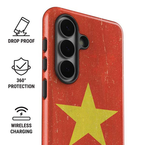 Vietnam Flag Distressed Galaxy S26 Impact Case