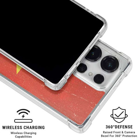 Vietnam Flag Distressed Galaxy S26 Ultra Clear Case