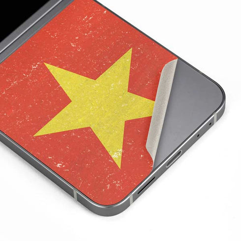 Vietnam Flag Distressed Galaxy Z Flip6 Skin
