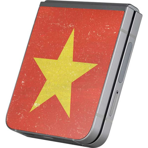 Vietnam Flag Distressed Galaxy Z Flip6 Skin