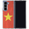 Vietnam Flag Distressed Galaxy Z Fold5 5G Clear Case
