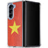 Vietnam Flag Distressed Galaxy Z Fold5 5G Clear Case