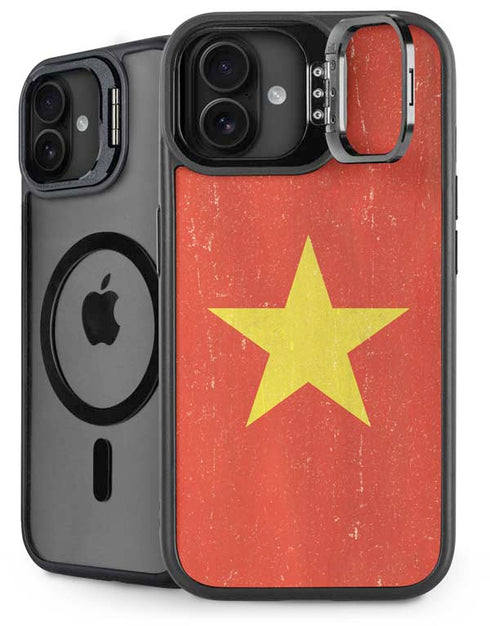 Vietnam Flag Distressed iPhone 16 Kickstand Case
