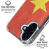 Vietnam Flag Distressed iPhone 16 Plus Clear Case