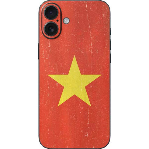 Vietnam Flag Distressed iPhone 16 Plus Skin