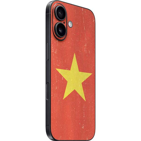 Vietnam Flag Distressed iPhone 16 Plus Skin