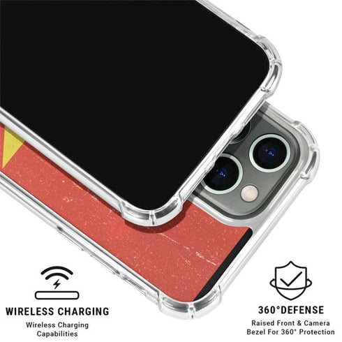 Vietnam Flag Distressed iPhone 16 Pro Clear Case