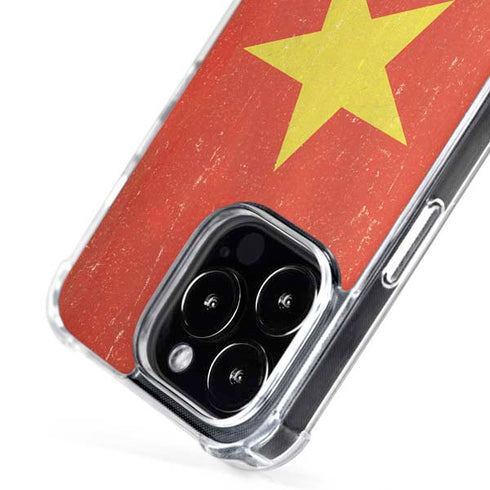 Vietnam Flag Distressed iPhone 16 Pro MagSafe Case