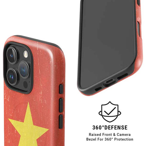 Vietnam Flag Distressed iPhone 16 Pro Max Magsafe Impact Case