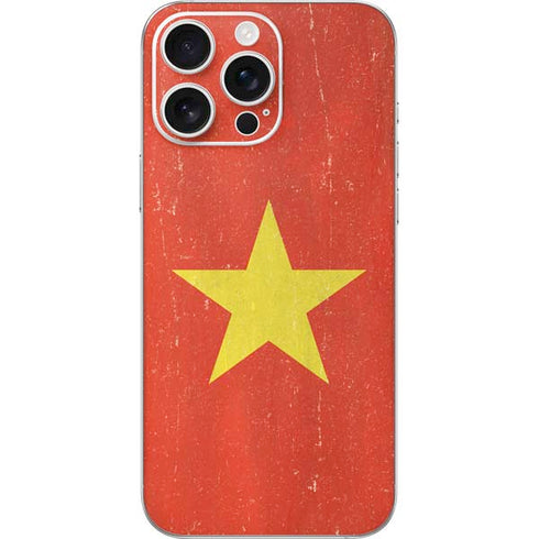 Vietnam Flag Distressed iPhone 16 Pro Max Skin