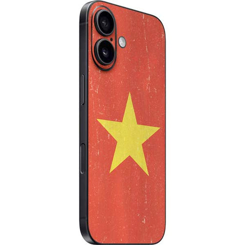 Vietnam Flag Distressed iPhone 16 Skin