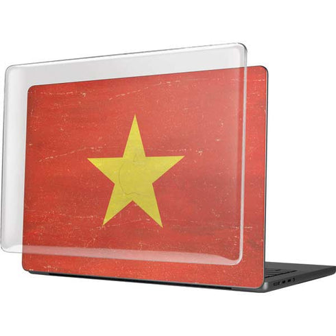 Vietnam Flag Distressed MacBook Pro 14in (2021-24) Case plus Skin