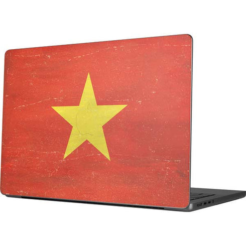Vietnam Flag Distressed Apple MacBook Pro 14-inch Skin