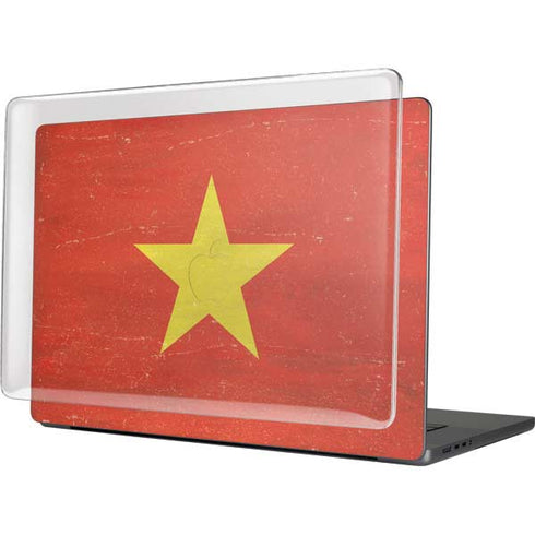 Vietnam Flag Distressed MacBook Cases