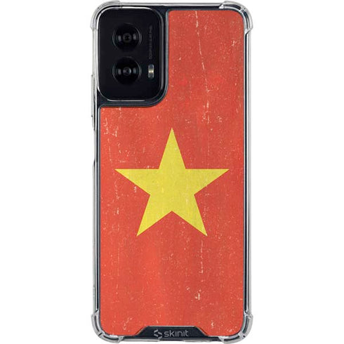 Vietnam Flag Distressed Moto G Power 5G (2024) Clear Case