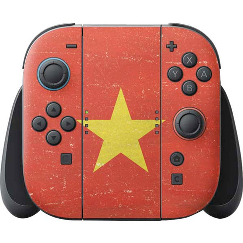 Vietnam Flag Distressed Nintendo Switch 2 (2025) Joy-Con Controller Skin