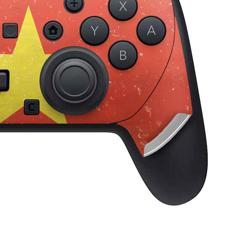 Vietnam Flag Distressed Nintendo Switch 2 (2025) Pro Controller Skin