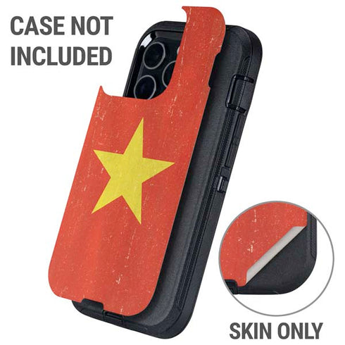 Vietnam Flag Distressed Otterbox Defender iPhone Skin