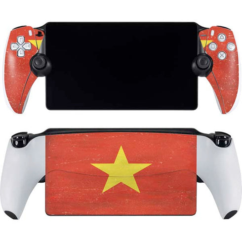 Vietnam Flag Distressed PlayStation Portal Remote Player Skin