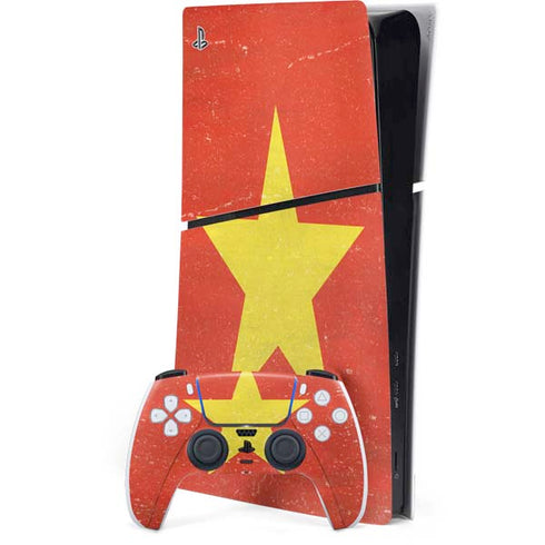 Vietnam Flag Distressed PlayStation PS5 Skins