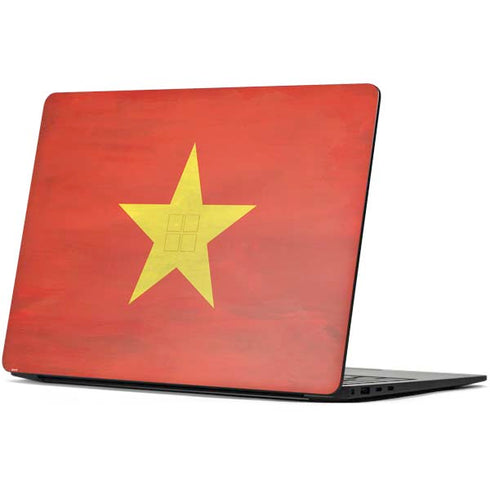 Vietnam Flag Distressed Surface Laptop 7 13.8in Skin