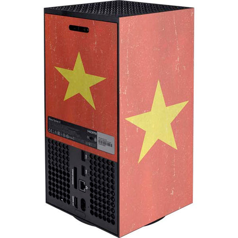 Vietnam Flag Distressed XBox Series X Digital Edition Console Skin