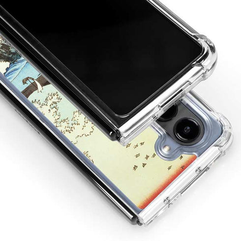 View from Satta Suruga Province by Hiroshige Galaxy Z Fold5 5G Clear Case