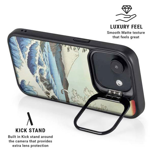 View from Satta Suruga Province by Hiroshige iPhone 16e Kickstand Case