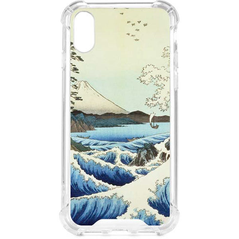 View from Satta Suruga Province by Hiroshige iPhone XS Clear Case