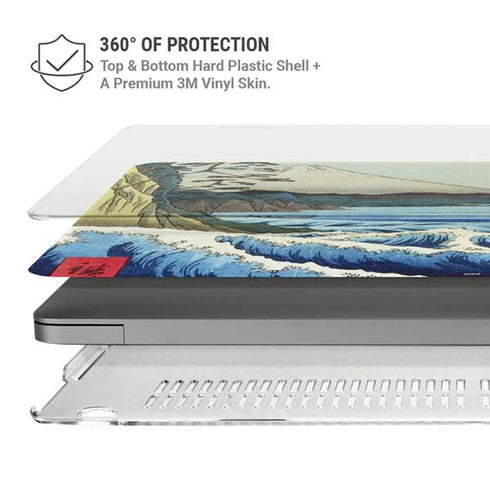 View from Satta Suruga Province by Hiroshige MacBook Pro 14in (2021-24) Case plus Skin