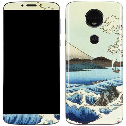 View from Satta Suruga Province by Hiroshige Moto E5 Plus Skin