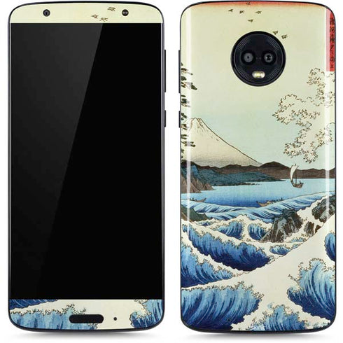 View from Satta Suruga Province by Hiroshige Moto G6 Skin