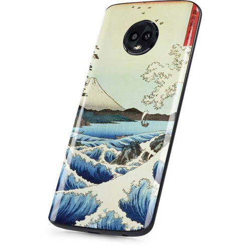 View from Satta Suruga Province by Hiroshige Moto G6 Skin