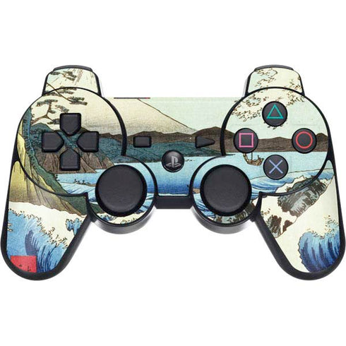 View from Satta Suruga Province by Hiroshige PS3 Dual Shock wireless controller Skin