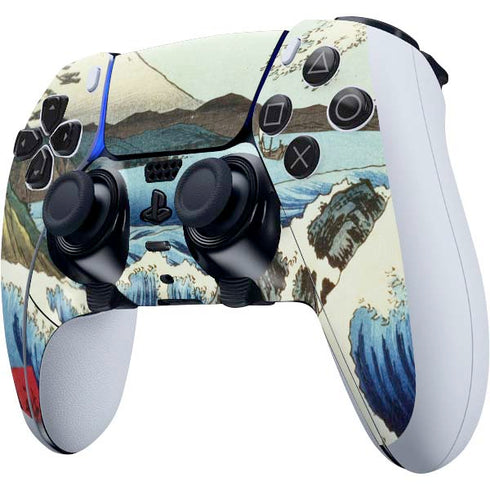 Hiroshige View from Satta Suruga Province PS5 DualSense Edge Pro Controller Skin