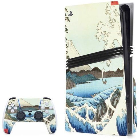 View from Satta Suruga Province by Hiroshige PS5 Pro Disk Bundle Skin