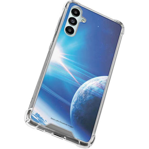 View of a Planet as it Looms in Close Orbit and with Rings Gabb Phone 4 Clear Case