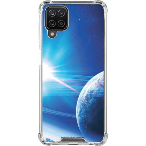 View of a Planet as it Looms in Close Orbit and with Rings Galaxy Cases