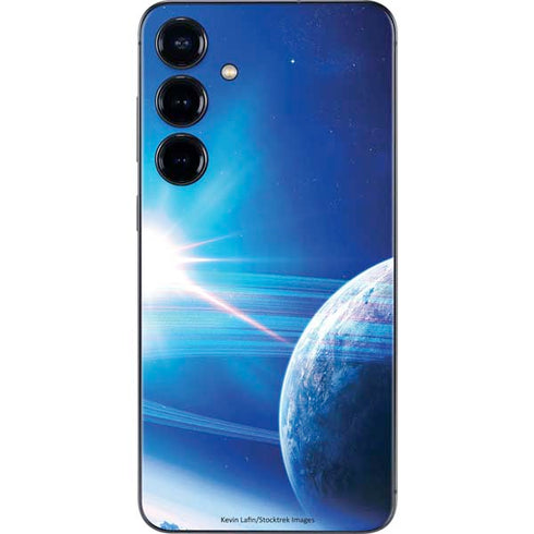 View of a Planet as it Looms in Close Orbit and with Rings Galaxy A16 5G Skin