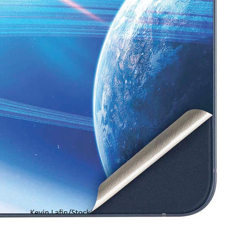 View of a Planet as it Looms in Close Orbit and with Rings Galaxy A35 5G Skin