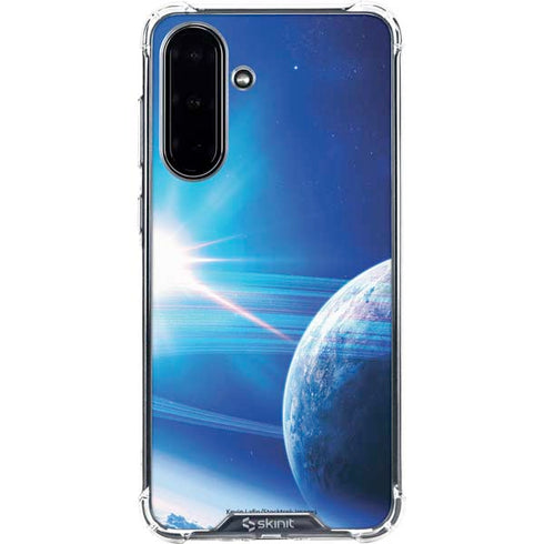 View of a Planet as it Looms in Close Orbit and with Rings Galaxy A36 5G Clear Case
