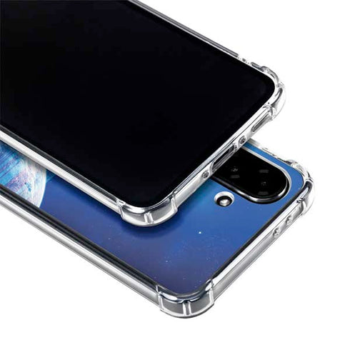 View of a Planet as it Looms in Close Orbit and with Rings Galaxy A36 5G Clear Case