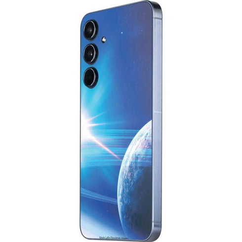 View of a Planet as it Looms in Close Orbit and with Rings Galaxy A55 5G Skin