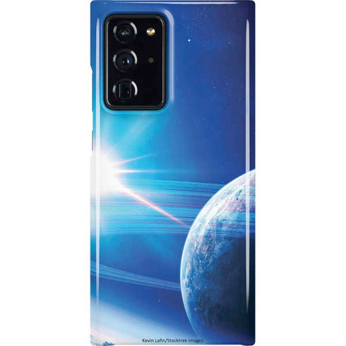 View of a Planet as it Looms in Close Orbit and with Rings Galaxy Cases