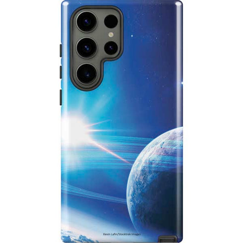 View of a Planet as it Looms in Close Orbit and with Rings Galaxy S23 Ultra Pro Case