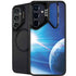 View of a Planet as it Looms in Close Orbit and with Rings Galaxy S26 Plus Kickstand Case