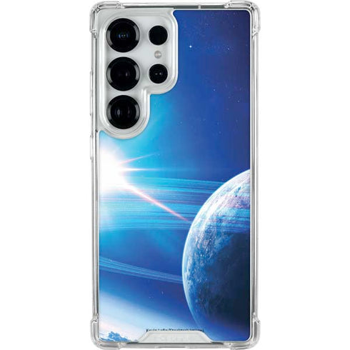 View of a Planet as it Looms in Close Orbit and with Rings Galaxy S26 Ultra Clear Case