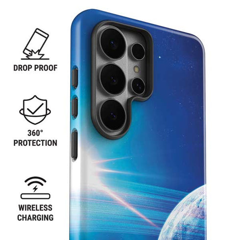 View of a Planet as it Looms in Close Orbit and with Rings Galaxy S26 Ultra Impact Case