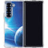 View of a Planet as it Looms in Close Orbit and with Rings Galaxy Z Fold6 Clear Case